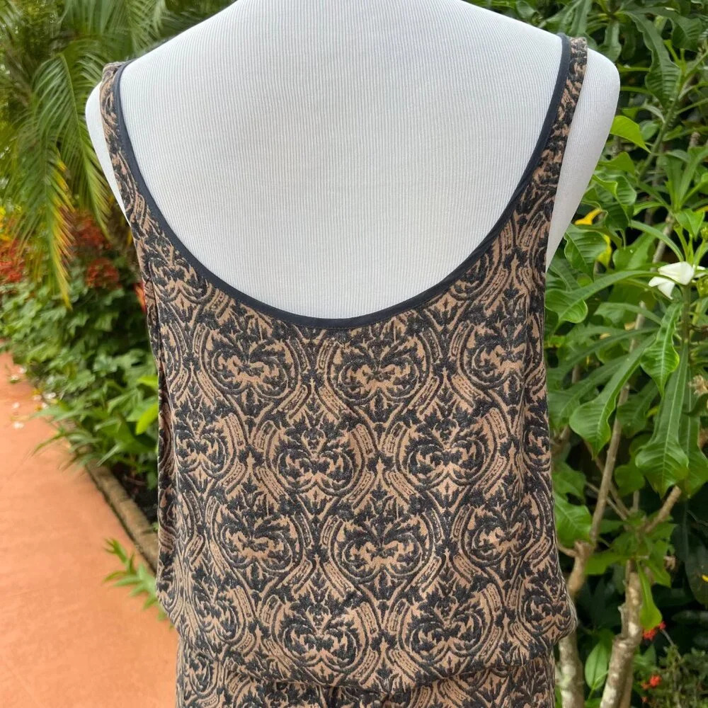Anthropologie Chione Jumpsuit "Tiny" brand brown motif M - Picture 3 of 8